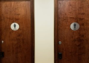 Bathroom sign, sep gender